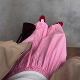 Elastic Waist Striped Loose Lantern Trousers