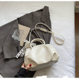 Portable Solid Color Cloud Fashion Shoulder Small Bag