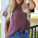 Casual Loose All-matching Round Neck Women's Short-sleeved T-shirt