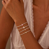 Titanium Steel Bracelet Inlaid Zircon Sweet