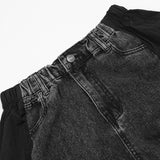 Fashion Stitching Denim Casual Trousers Men