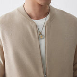 Heavy Two-way Zipper Knitted Cardigan Simple Casual Baseball Collar Sweater