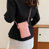 Advanced Sense Vintage Weave Cell Phone Crossbody Bag