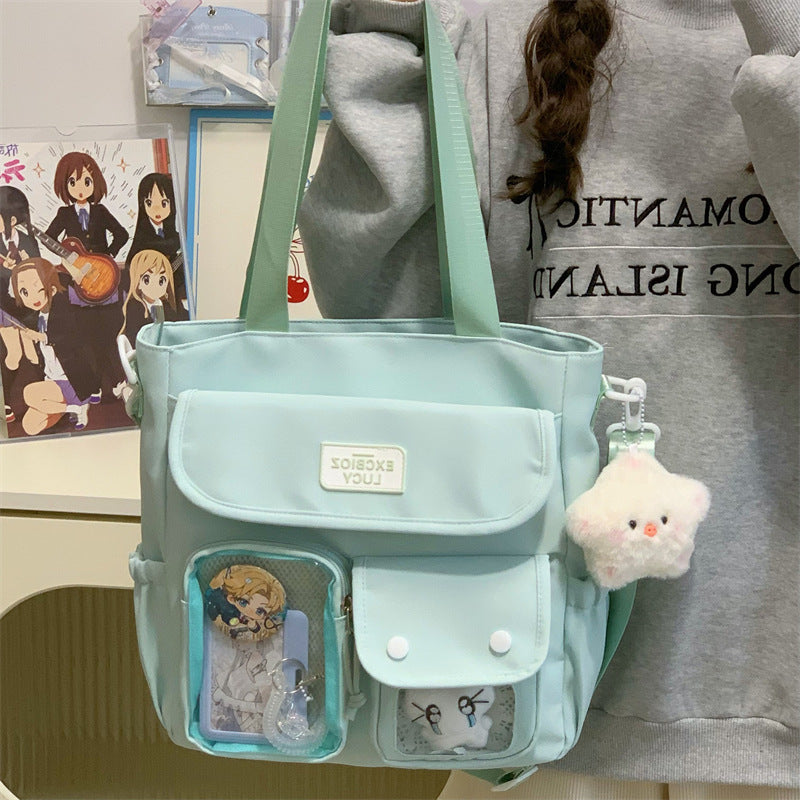 Japanese Handbag Large Capacity Student Class Tote Bag Campus Bag