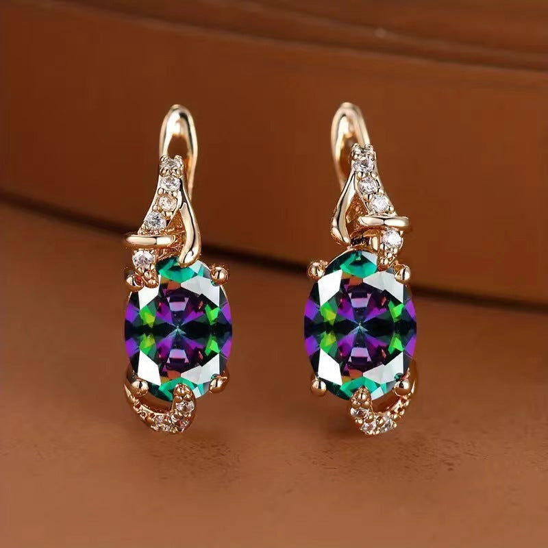 Hot Sale Eardrops Finely Inlaid Stud Earrings