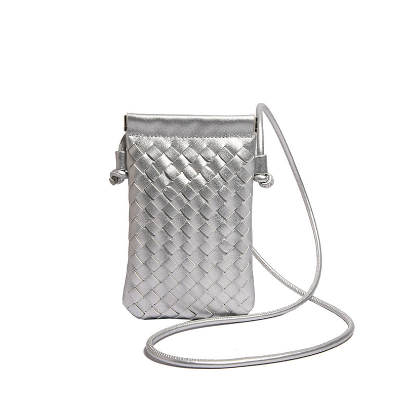 Advanced Sense Vintage Weave Cell Phone Crossbody Bag