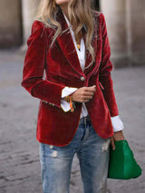 Women's Fashionable Elegant Solid Color Coat