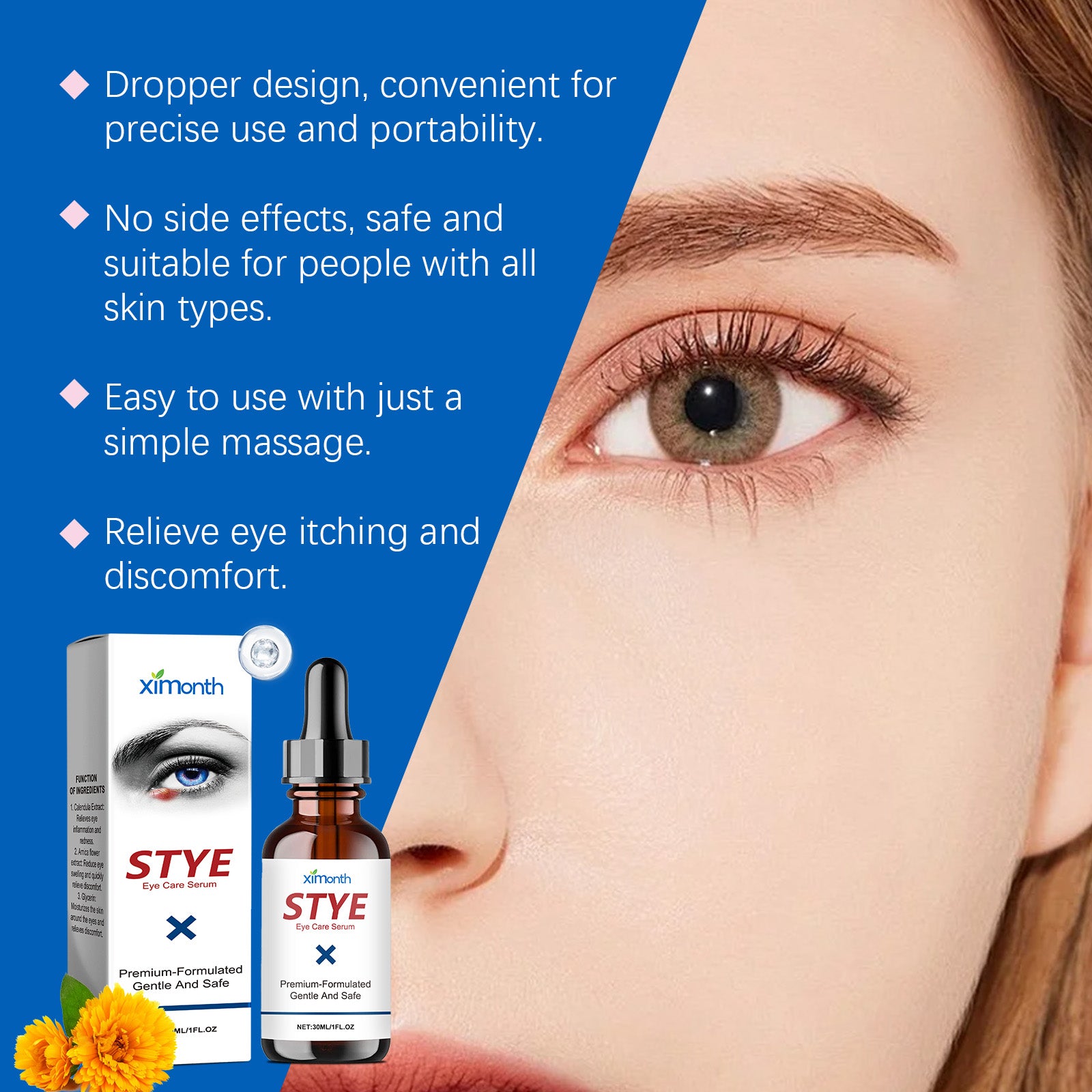 Ximonth Eye Care Serum Relieves Eye Discomfort Eye Skin Gentle Repair Treatment Around The Eyes