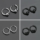 Men And Women Stainless Steel Ear Ring Round Ring Earrings