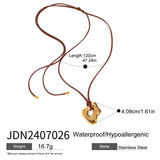 European And American Irregular Liquid Glossy Hollow Pendant Necklace