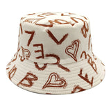 Love Letter Pattern Digital Printing Bucket Hat