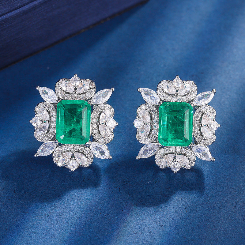 Retro Artificial Emerald Leopard Luxury Inlaid Suit