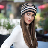 Women's New Striped Woolen Hat Knitted Hat