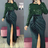 New African Sequined Banquet Evening Dress