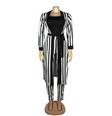 African women's two-piece set fashion striped clothes wish