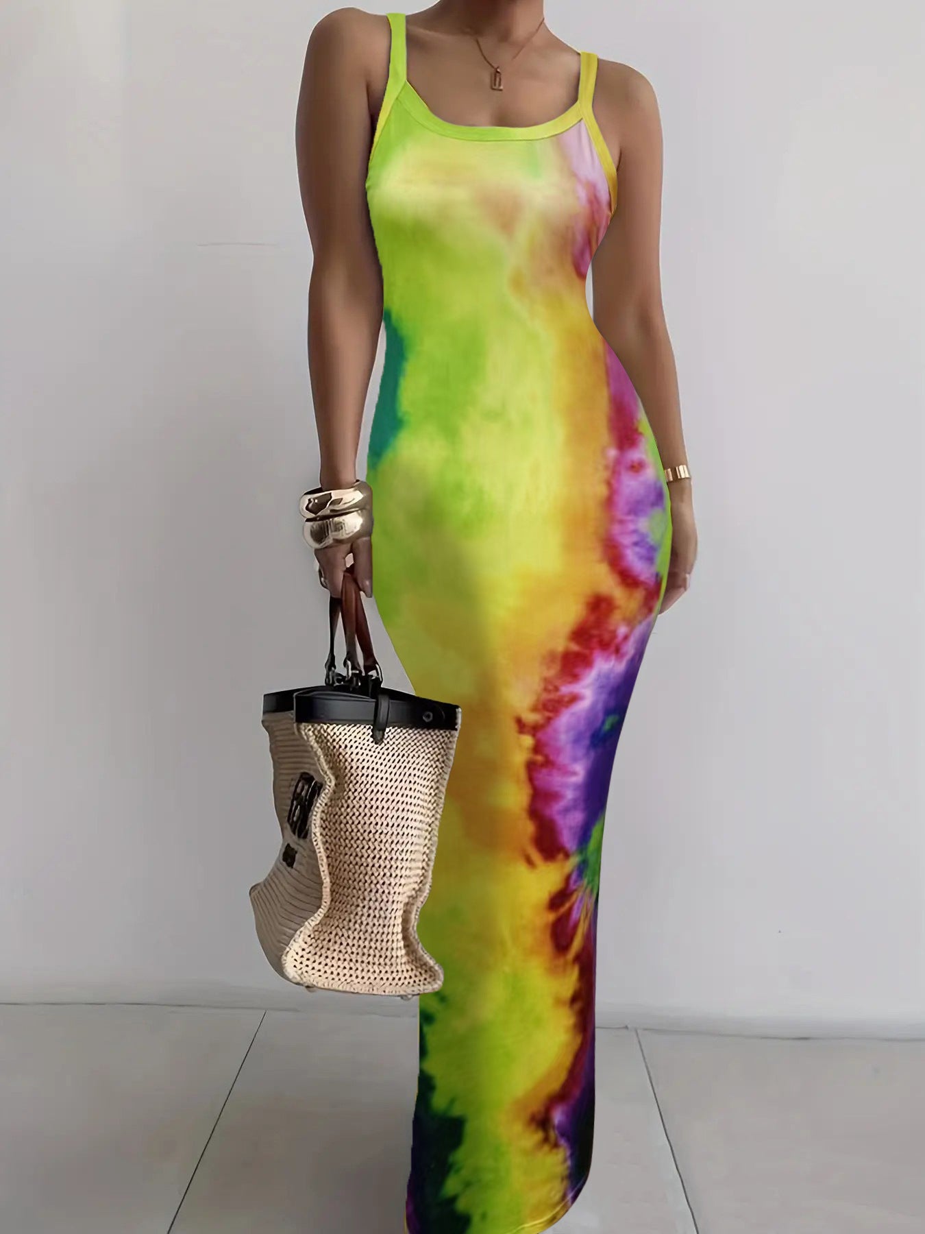 Summer New Suspender Slim Fit Slimming Long Dress