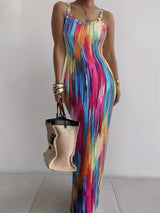 Summer New Suspender Slim Fit Slimming Long Dress