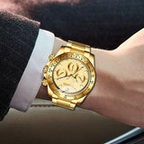 FANMIS Classics Business Analog Watch Big Face Quartz Luminous Waterproof Analog Quartz Stainless Steel Watch Elegant Gift Watch for Men