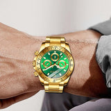 FANMIS Classics Business Analog Watch Big Face Quartz Luminous Waterproof Analog Quartz Stainless Steel Watch Elegant Gift Watch for Men