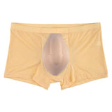 Men's Boxer Ice Silk Underwear Cup Combination U Convex Sexy