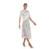 National Style Jacquard Retro Slimming New Chinese Style Stand Collar Fashion Dress