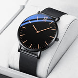 Fashion Simple Fake Three-eye Steel Belt Quartz Watch
