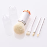 Retractable double head makeup brush