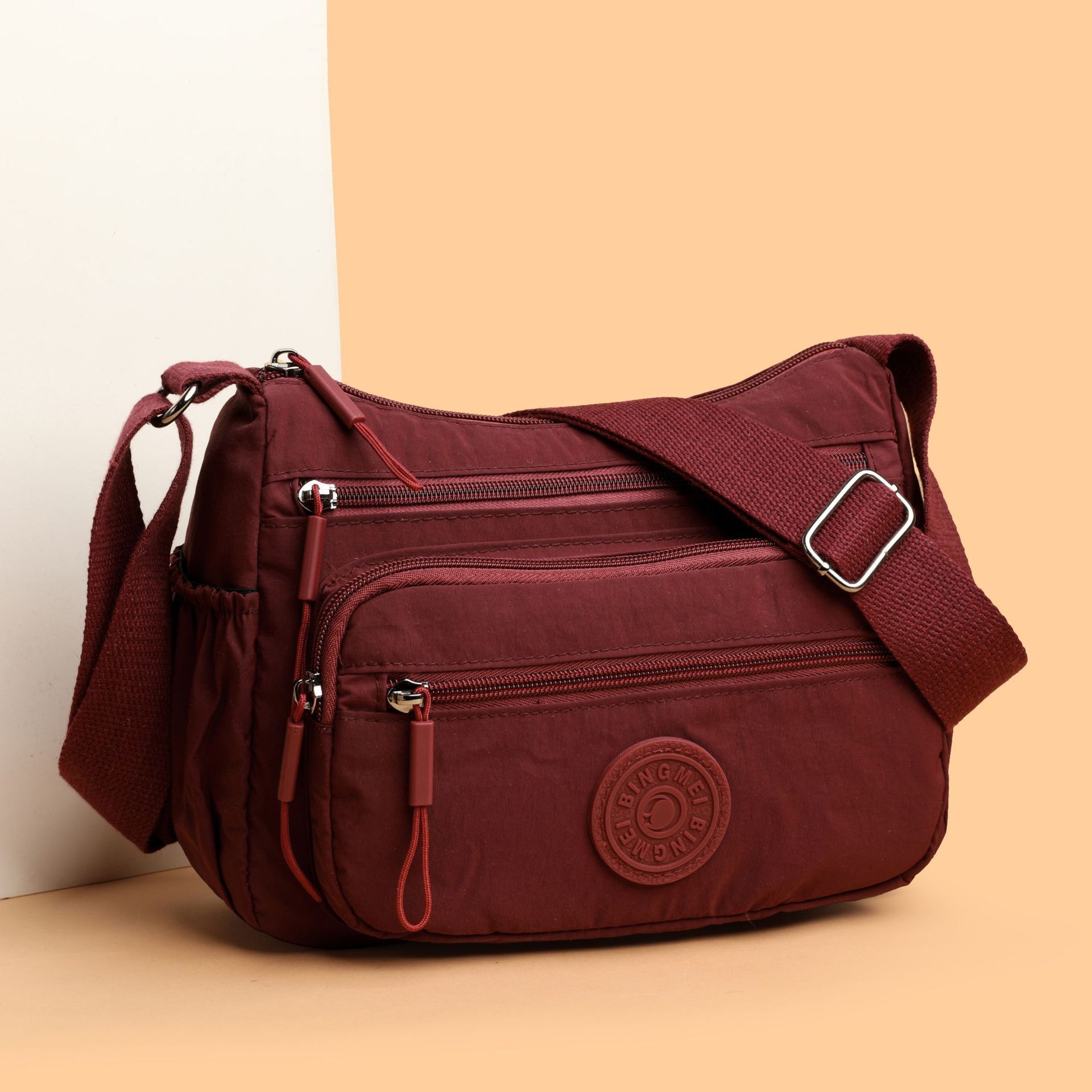 Trendy Water-repellent Nylon Crossbody Cloth Bag