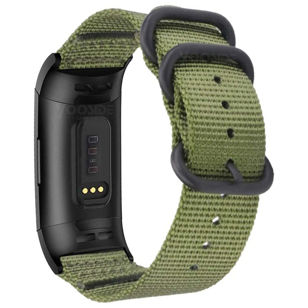 Simple All-match Nylon Three-ring Buckle Strap