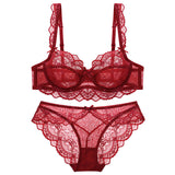 Ladies Thin Lace Bra Set
