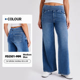 High Waist Straight Cat Beard Horse Riding Yoga Jeans