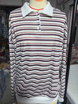 POIO Collar Loose Casual Long Sleeves Sweater  Top