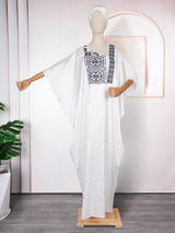 African Ethnic Style Plus Size Dress V-neck
