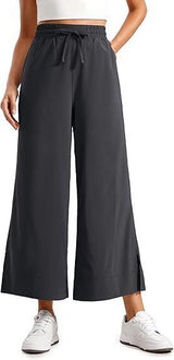 Women's Wide Leg Drawstring Comfort And Casual Loose Cropped Sweatpants