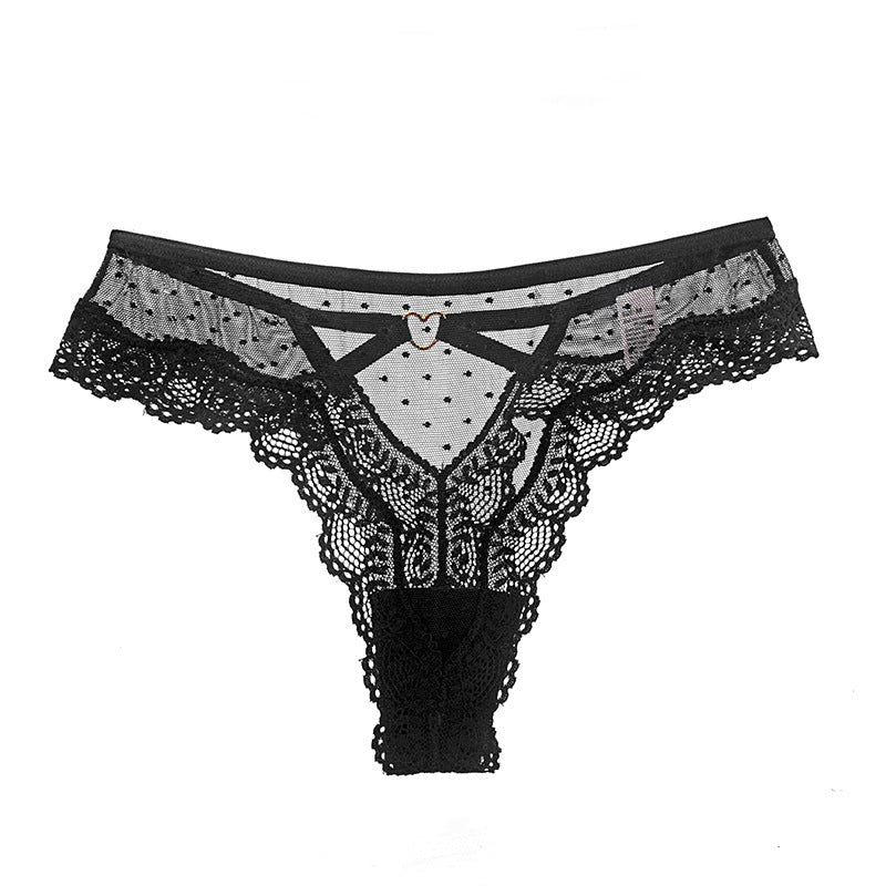 Women's thong with lace trim