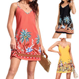 Tropical Camouflage Print Dress Women