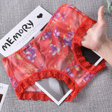 Ladies Printed Mesh Japanese Perspective Panties