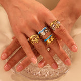 European And American Ocean Style Starfish Coconut Mermaid Stainless Steel Bracelet Non-fading Open Ring