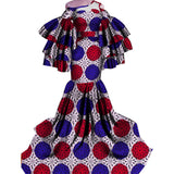 African Print Traditional Fishtail Dress Floor-length Dress