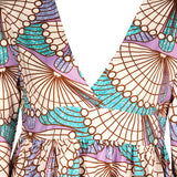 African national style big swing skirt medium length