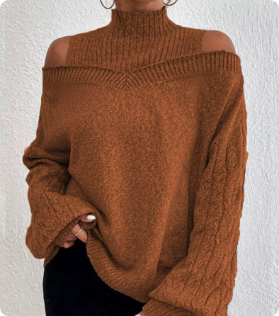 Sweater Shoulder Drop Design Women's Lantern Sleeves