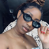 European And American Retro Oval Small Frame Sun Glasses