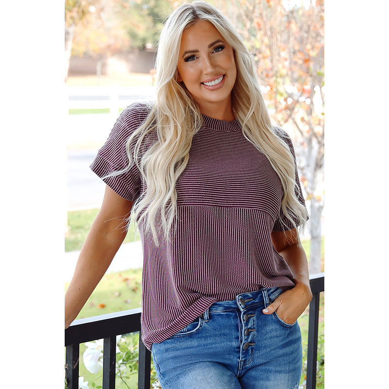 Casual Loose All-matching Round Neck Women's Short-sleeved T-shirt