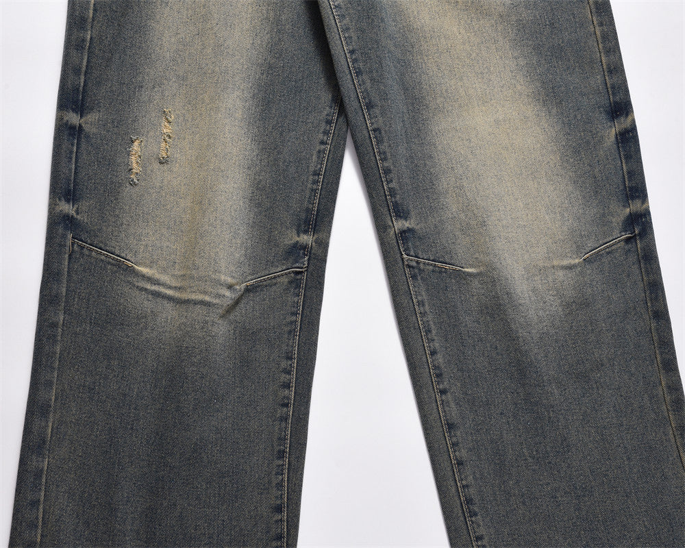 American Retro Washed Jeans For Men