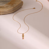 European And American Fashion Special-interest Color Zircon Star Pendant Stainless Steel Necklace