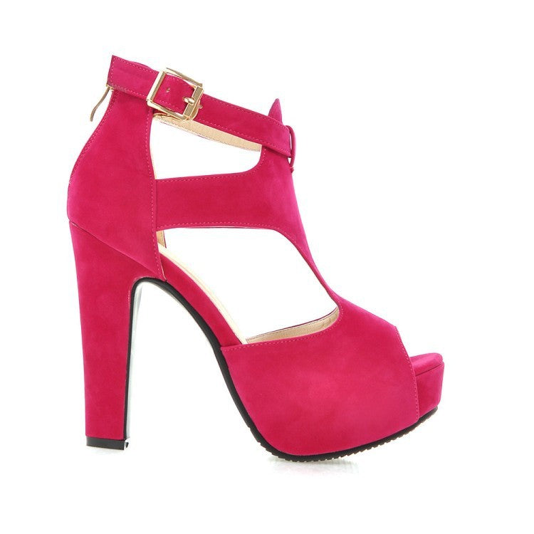 Fish Mouth Shoes Roman Sandals Women's Stiletto High Heels