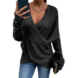 New Cross Loose Outer Wear Women's Knitted Sweater