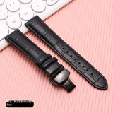 Cowhide Leather Strap Unisex Butterfly Clasp Universal In Stock Strap Watch Bracelet Factory Direct Selling Watch Accessories