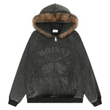 Fur Collar Hood Sweater For Men And Women Lazy And Loose