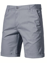 Outdoor Casual Straight-leg Slim Cropped Pants Plus Size Pure Color Cotton Camping Shorts